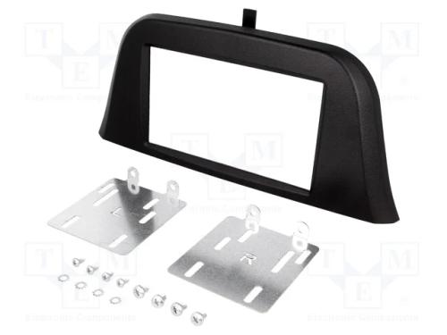 Moldura do rádio, Iveco, 2 DIN, preta