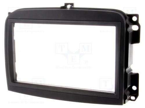 Moldura do rádio, Fiat, 2 DIN, preta