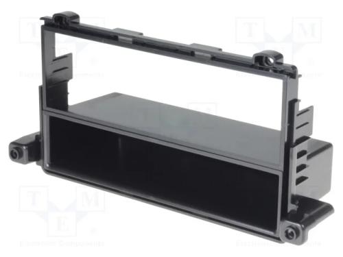 Moldura do rádio, Hyundai, 1 DIN, preta