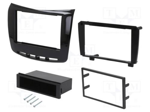 Moldura do rádio, Lancia, 1 DIN,2 DIN, preto bril.