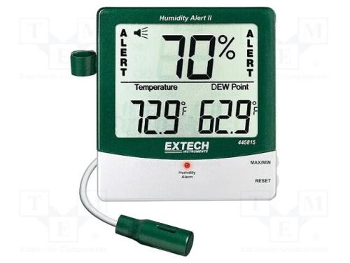 Termohigrómetro, Lcd, -10÷60c, 10÷99%Rh, Exat: +1c, 0,1c