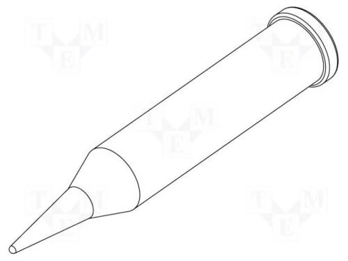 Ponta, Cónico,Alongado, 0,6mm, para Soldador,À Estação de Solda