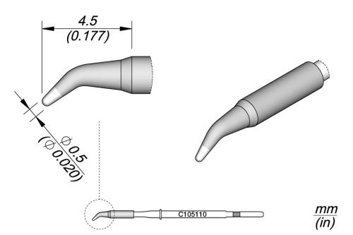 Conical Bent Cartridge Ø 0.5