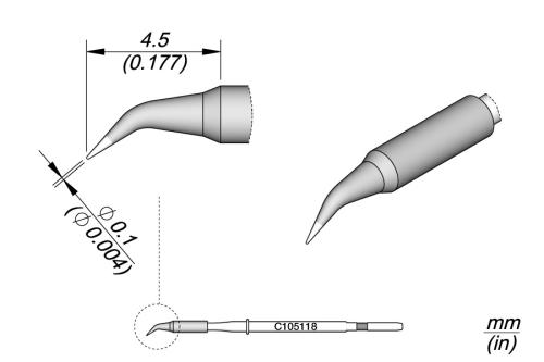 Cartucho Cónico Curvo Ø 0,1
