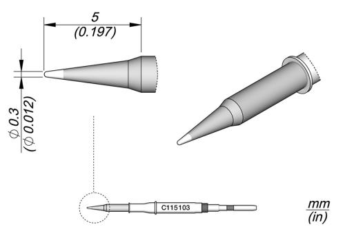Cartucho Cónico Ø 0,3