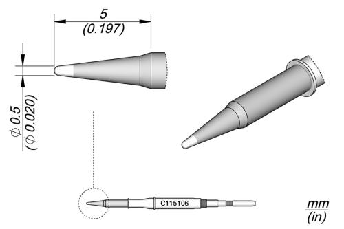 Cartucho Cónico Ø 0,5