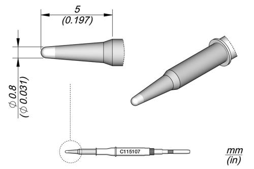 Cartucho Cónico Ø 0,8