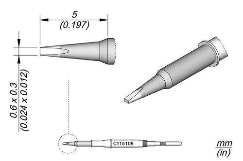 Cartucho de Cinzel 0,6 X 0,3