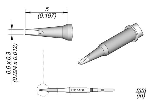 Cartucho de Cinzel 0,6 X 0,3