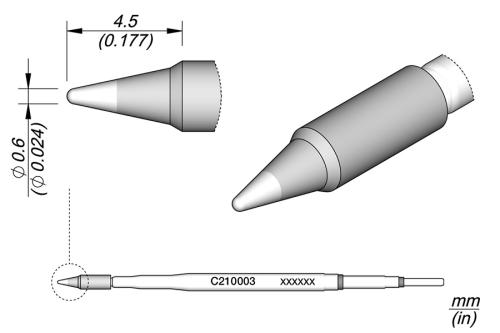 Cartucho Cónico Ø 0,6
