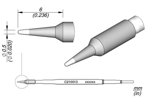 Cartucho Cónico Ø 0,5