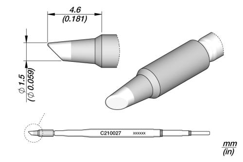 Cartucho Biselado Ø 1,5