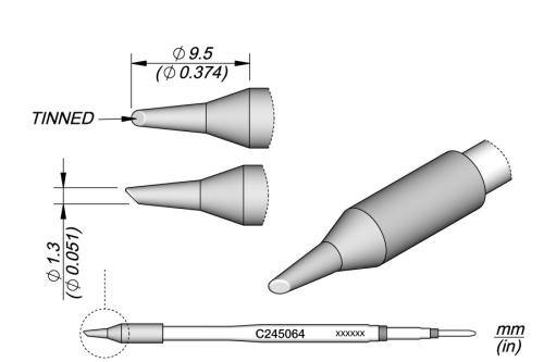 Cartucho Biselado Ø 1,3