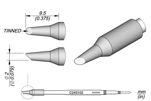 Cartucho Biselado Ø 2