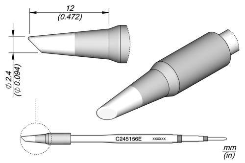 Cartucho Biselado Ø 2,4
