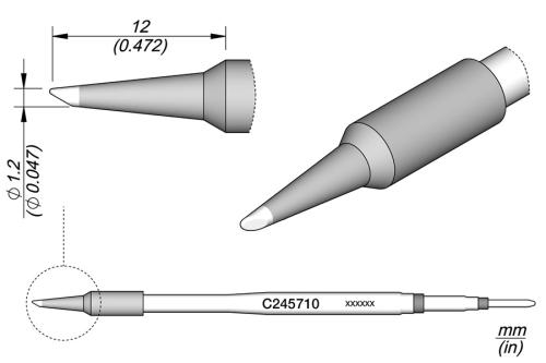 Cartucho Biselado Ø 1,2
