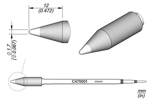 Conical Cartridge Ø 1.7