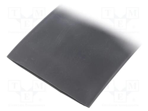 Tubo Termoretr&aacute;ctil, com Parede Fina,Flex&iacute;veis, 2: 1, 76mm, Preta