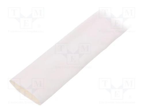 Tubo Termoretr&aacute;ctil, com Parede Fina, 3: 1, 24mm, L: 30m, Branca