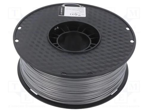Filamento: ABS, 1,75mm, prateado, 225÷245C, 1kg