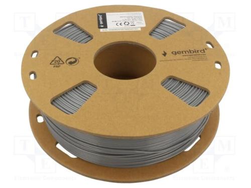 Filamento: PET-G, 1,75mm, cinzenta, 220÷260C, 1kg