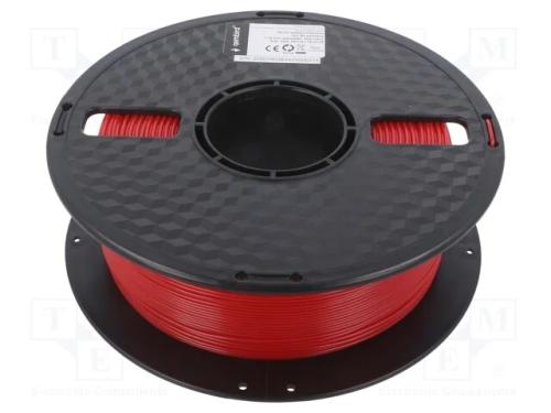 Filamento: PET-G, 1,75mm, vermelho, 220÷260C, 1kg