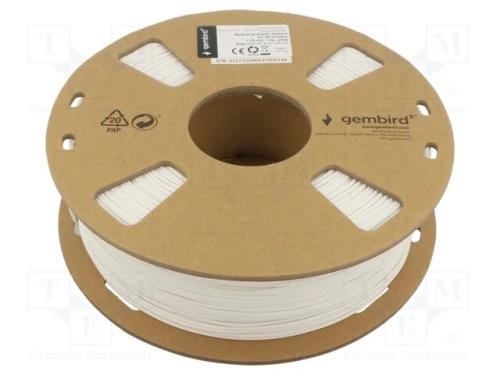 Filamento: PLA-MATT, 1,75mm, branca, 190÷220C, 1kg