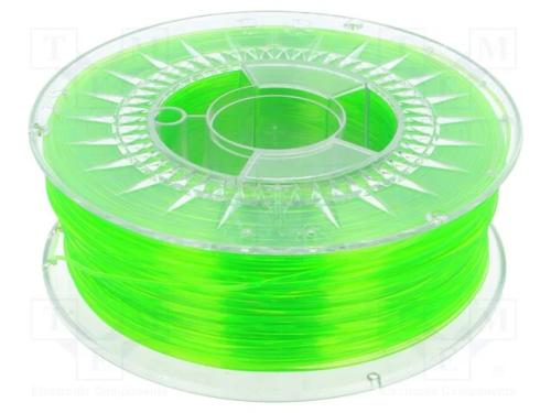 Filamento: PET-G, : 1,75mm, transparente,verde (c.