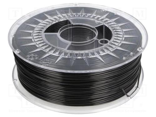 Filamento: PET-G, : 1,75mm, preta, 220÷250C, 1kg