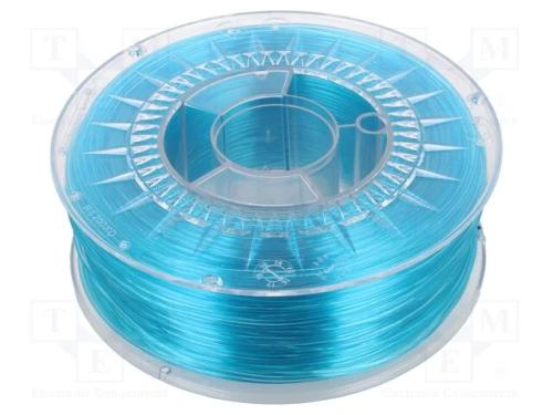 Filamento: PET-G, : 1,75mm, azul,transparente, 22.