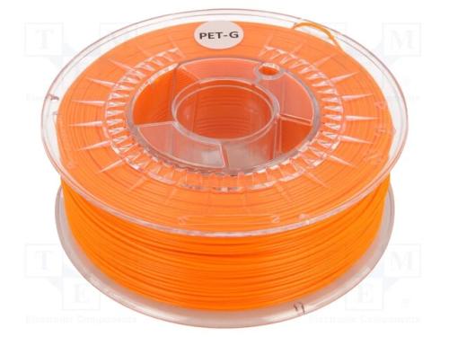 Filamento: PET-G, : 1,75mm, cor de laranja (claro.