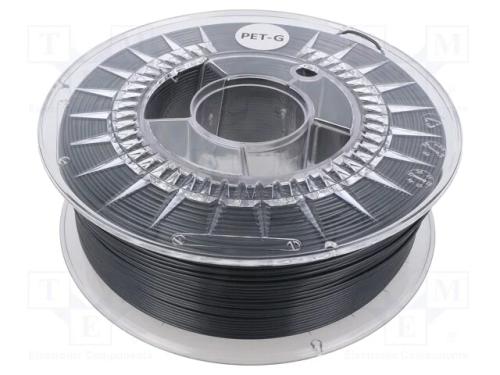 Filamento: PET-G, : 1,75mm, aço escuro, 220÷250C,.
