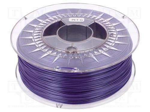 Filamento: PET-G, : 1,75mm, roxo, 220÷250C, 1kg