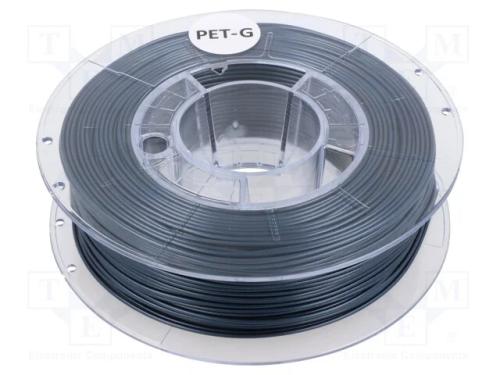 Filamento: PET-G, : 1,75mm, aço brilhante, 220÷25.