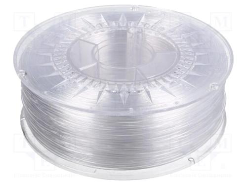 Filamento: PET-G, : 1,75mm, transparente, 220÷250.