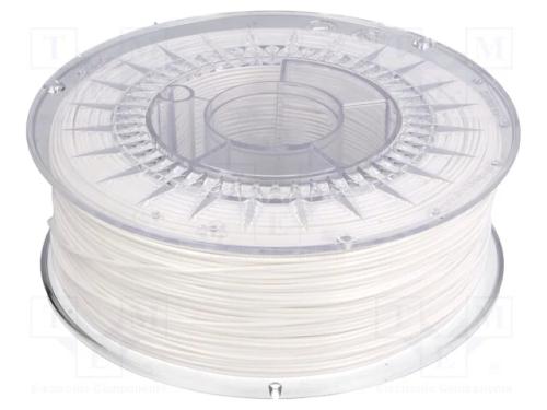Filamento: PET-G, : 1,75mm, branca, 220÷250C, 1kg