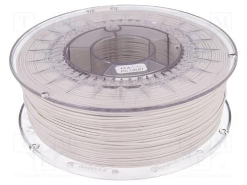 Filamento: Pla, : 1,75mm, Cinza de Computador, 200÷235c, 1kg