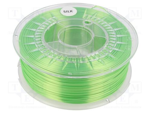 Filamento: SILK, : 1,75mm, verde (claro), 225÷245.