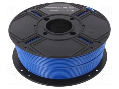Filamento: ABS EX, 2,85mm, azul, 250C, 1kg, Temp..