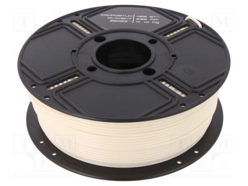 Filamento: ABS ST, 2,85mm, marfim, 240C, 1kg, Tem.
