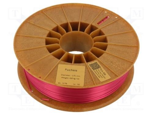 Filamento: PLA SILK, 1,75mm, fúcsia, 195÷225C, 80.