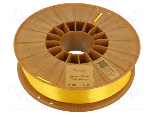 Filamento: PLA SILK, 1,75mm, amarelo, 195÷225C, 8.
