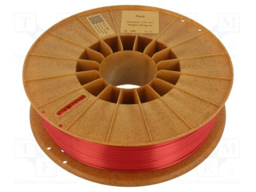 Filamento: PLA SILK, 1,75mm, vermelho, 195÷225C, .