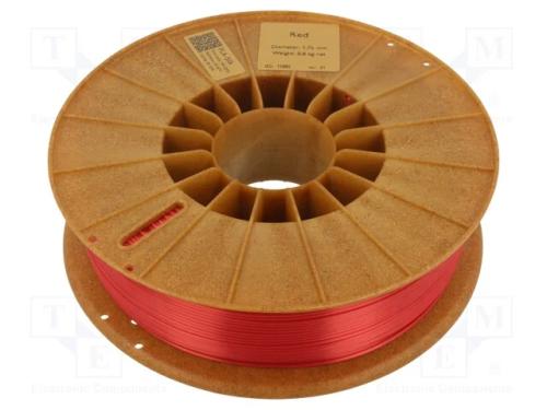 Filamento: PLA SILK, 1,75mm, vermelho, 195÷225C, .