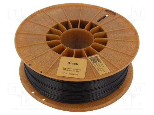 Filamento: R-PLA, 1,75mm, preta, 200÷230C, 1kg