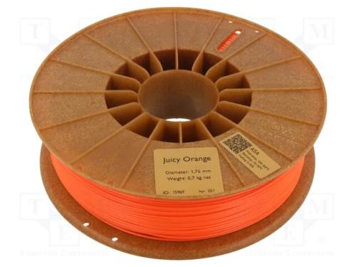 Filamento: ASA, 1,75mm, laranja, 220÷250C, 1kg