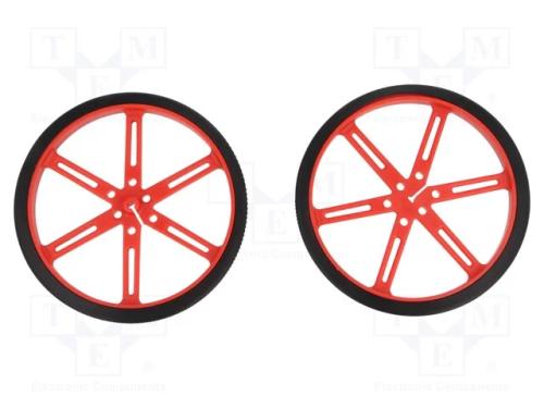 Roda, Vermelho, Eixo: Incisão D, Por Encaixe, : 90mm, W: 10mm