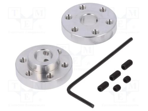 Fixação da Roda, Eixo: Liso, Diam.Do Eixo: 8mm, : 25,4mm, Rosca: M3