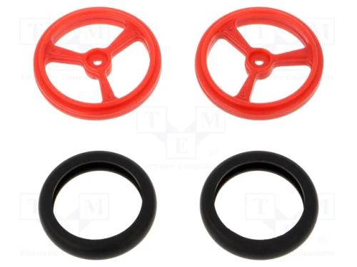Roda, Vermelho, Eixo: Serrilhada, Por Encaixe,Roscado, : 40mm