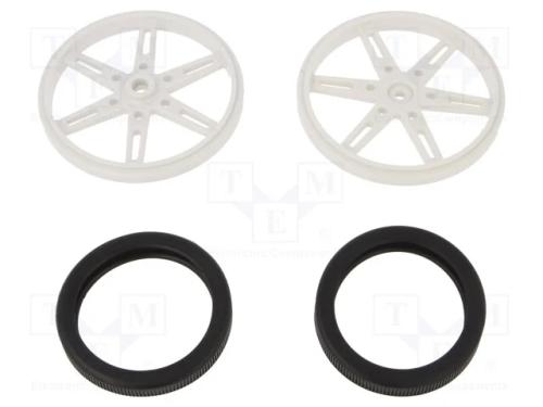 Roda, Branca, Eixo: Serrilhada, Por Encaixe,Roscado, : 70mm, W: 8mm